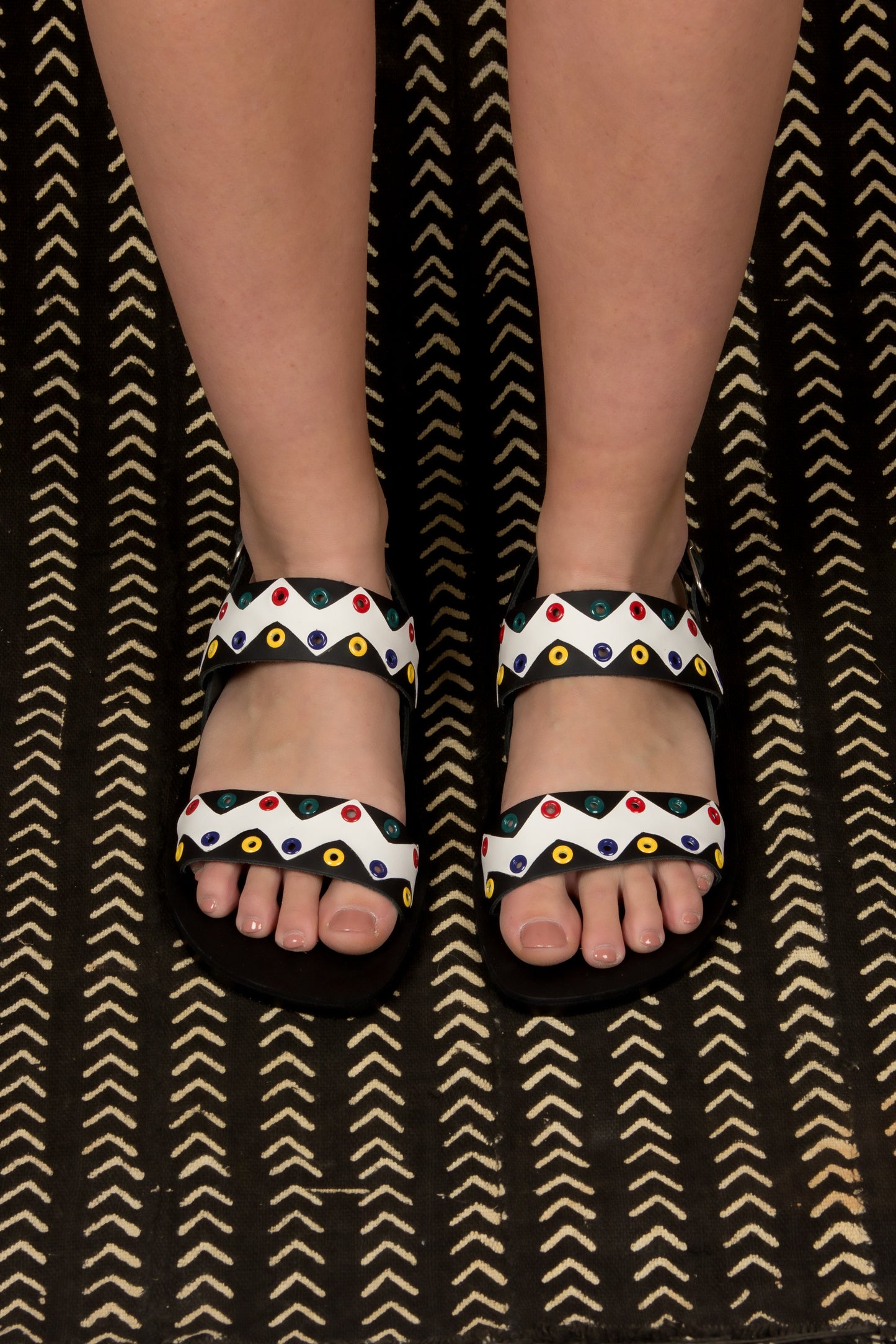 Multicolour Nandi Classic Sandals Blackmulti