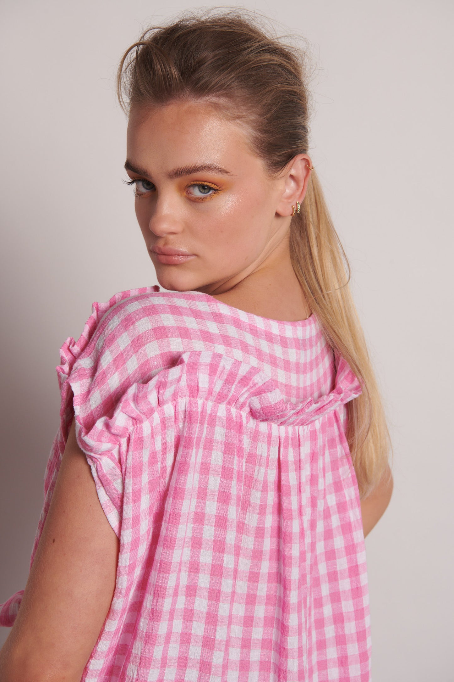 Happiness Dress Gingham Pink
