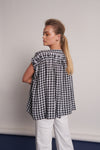 Happiness Top Gingham Black