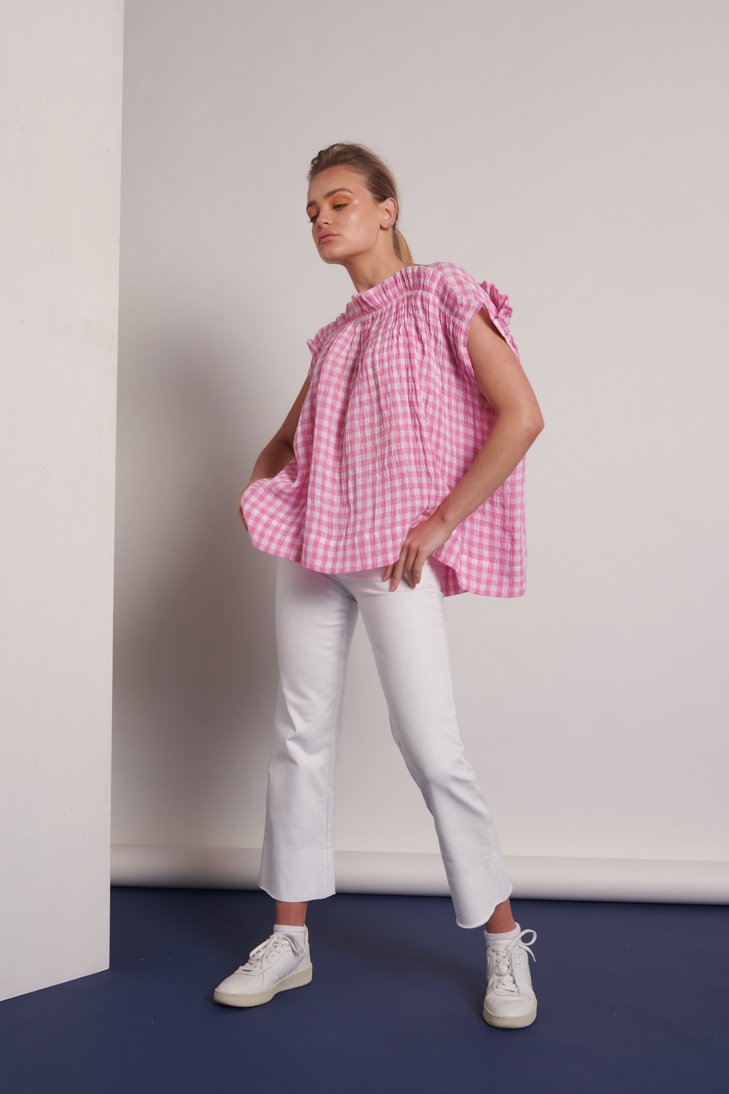 Happiness Top Gingham Pink