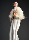 Ostrich Feather Cape Ivory