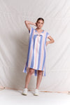 Milan Dress Stripe Blue Petal