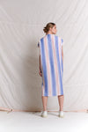 Milan Dress Stripe Blue Petal